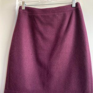 J.CREW Plum Double-Serge Wool Pencil Skirt 2